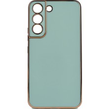 Kvy Samsung Galaxy S22 Parlak Kenarlı Bark Silikon Kılıf