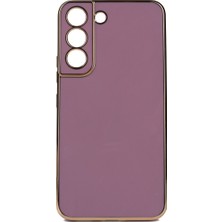 Kvy Samsung Galaxy S22 Parlak Kenarlı Bark Silikon Kılıf