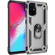 Nevarium Galaxy S20 Plus Kılıf Tank Yüzüklü Yüksek Korumalı Silikon - Gri