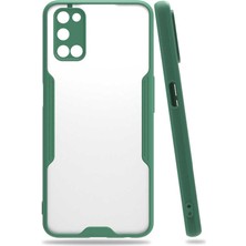 Nevarium Oppo A72 Kılıf Arkası Mat Kamera Korumalı Silikon - Koyu Yeşil