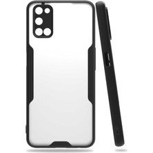 Nevarium Oppo A72 Kılıf Arkası Mat Kamera Korumalı Silikon - Siyah