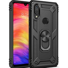 Nevarium Galaxy A20 Kılıf Tank Yüzüklü Yüksek Korumalı Silikon - Siyah