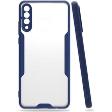 Nevarium Huawei P30 Lite Kılıf Arkası Mat Kamera Korumalı Silikon - Lacivert