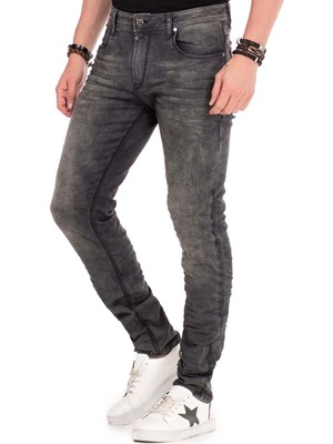 CD374 Eskimiş Slim Fit Siyah Erkek Kot Pantolon