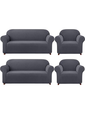 Elgeyar Likrali Koltuk, Kanepe, Çekyat Örtüsü  Lastikli, Pitikare Desen3+3+1+1