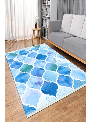 Napoli Home Dijital Baskılı Yıkanabilir Kaymaz Taban Salon Halısı Mutfak Halısı ve Koridor Halısı NH-HS-432