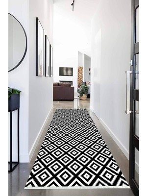 Napoli Home Dijital Baskılı Kaymaz Taban Yıkanabilir Modern Desenli Koridor Halısı Yolluk NHU-HY-815