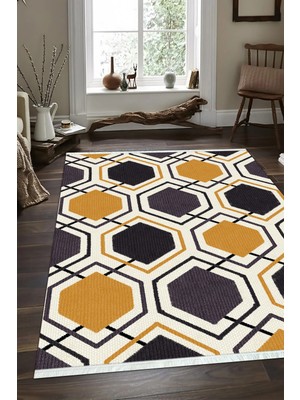 Napoli Home Dijital Baskılı Kaymaz Taban Yıkanabilir Modern Salon Halısı Mutfak Halısı ve Yolluk NH-SD-882