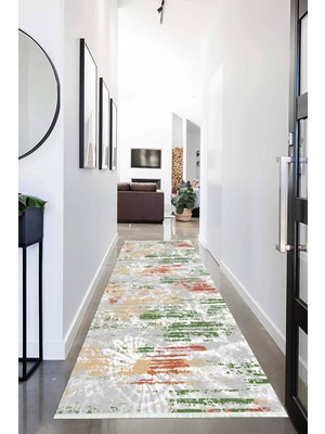 Napoli Home Dijital Baskılı Kaymaz Taban Yıkanabilir Modern Desenli Koridor Halısı Yolluk NHU-HY-935