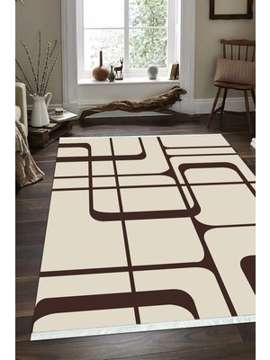 Napoli Home Dijital Baskılı Kaymaz Taban Yıkanabilir Modern Salon Halısı Mutfak Halısı ve Yolluk NH-SD-981