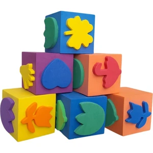 Sünger Baskı Eva Küp 5x5 cm 6 Adet 1 Paket Artlantis Küp Eva Baskı 1 Paket