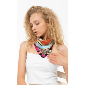 Saria Moda Çok Renkli Desenli Fular Bandana