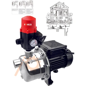 Bakır Sargılı JET750SC 1 Hp Su Pompası + Hidrofor Otomatiği Hidrofor Set Pompa