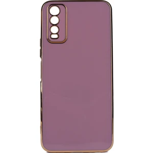 Vivo Y20S Parlak Kenarlı Bark Silikon Kılıf