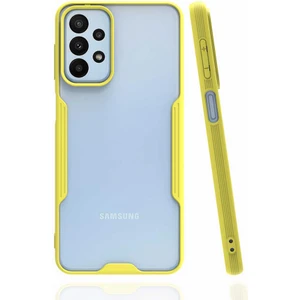 Galaxy A23 Kılıf Arkası Mat Kamera Korumalı Silikon - Sarı