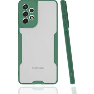 Galaxy A73 Kılıf Arkası Mat Kamera Korumalı Silikon - Koyu Yeşil