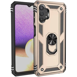 Galaxy A13 4g Kılıf Tank Yüzüklü Yüksek Korumalı Silikon - Gold