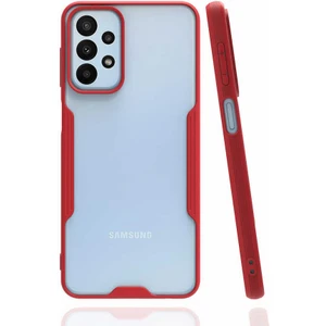 Galaxy A23 Kılıf Arkası Mat Kamera Korumalı Silikon - Kırmızı