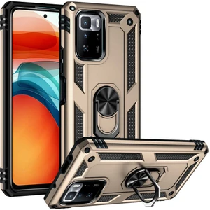 Xiaomi Poco X3 Gt Kılıf Tank Yüzüklü Yüksek Korumalı Silikon - Gold