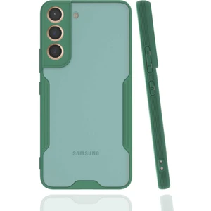 Galaxy S22 Kılıf Arkası Mat Kamera Korumalı Silikon - Koyu Yeşil