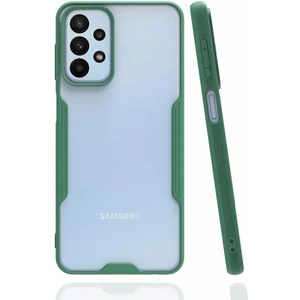 Galaxy A23 Kılıf Arkası Mat Kamera Korumalı Silikon - Koyu Yeşil