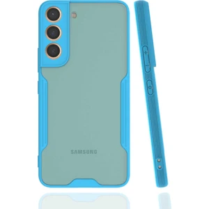 Galaxy S22 Kılıf Arkası Mat Kamera Korumalı Silikon - Mavi