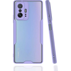 Xiaomi Mi 11T 5g Kılıf Arkası Mat Kamera Korumalı Silikon - Mor