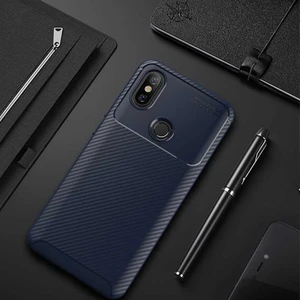 Xiaom Redmi Note 5 Pro Kılıf Karbon Dokulu Silikon - Lacivert
