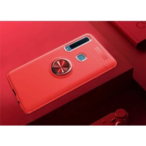 Galaxy A9 2018 Kılıf Yüzüklü Silikon Range - Kırmızı