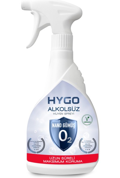 Hygo Nano Gümüş Alkolsüz Hijyen Spreyi 500 ml