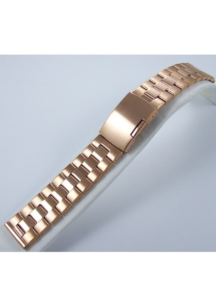 22MM Fırçalı Roze Bakır Metal Saat Kordonu Çelik Kalite Kolçak modelleri