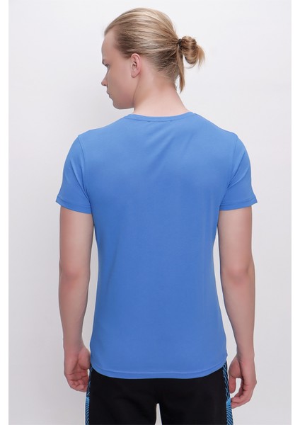 Tshirt Bisiklet Yaka Önü Nakışlı