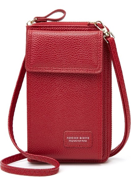 Kadın Büyük Kapasiteli Bozuk Para Cüzdanı Kart Sahibinin Omuz Fermuarlı Çanta (Yurt Dışından)