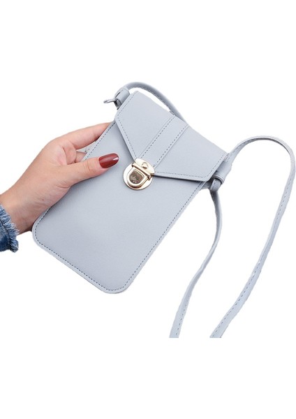 Kadın Trendy Moda Dikey Cüzdan Tüm Maç Tek Omuz Messenger Çanta (Yurt Dışından)