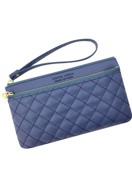 Kadın Fermuarlı Uzun Eşkenar Dörtgen Cüzdan (Yurt Dışından)