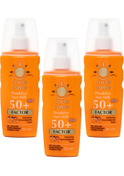 Vücut Güneş Kremi Kids Spf 50+ 3'lü Avantaj Paketi