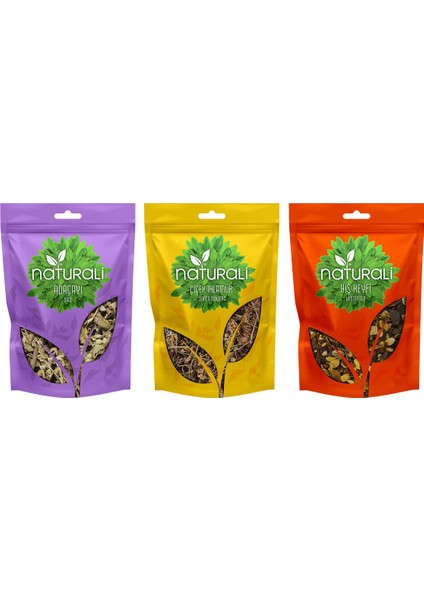 Kış Çay Paketi Çiçek Ihlamur 50 gr + Adaçayı 50 gr + Kış Keyfi 100 gr