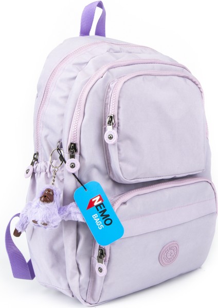 Lila Unisex Sırt Çantası Okul Çantası 14 Inç Laptop Çantası Seyahat Çantası 18 Lt 40X30X15CM modelleri