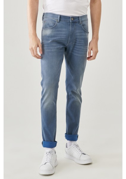 Luke Slim Tapered Fit Normal Bel Esnek Jean Kot Pantolon