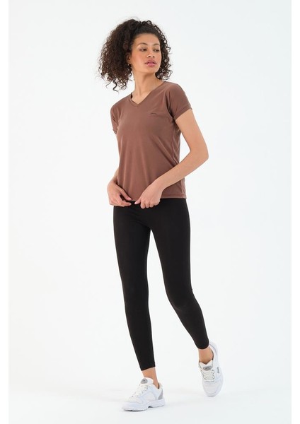 Play Kadın T-Shirt Kahve Kadın Spor Tişört fırsatları