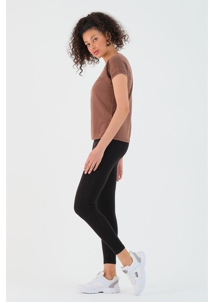 Play Kadın T-Shirt Kahve Kadın Spor Tişört indirimleri
