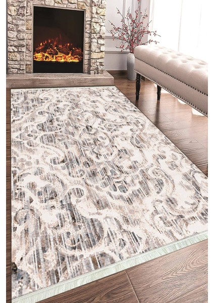 Baskılı Modern Desenli Kaymaz Tabanlı Yıkanabilir Şık Salon Halısı Mutfak Halısı ve Yolluk NH-HT-373