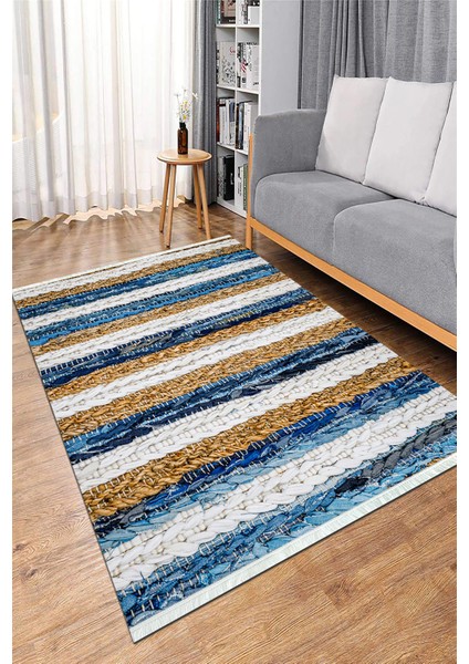 Dijital Baskılı Yıkanabilir Kaymaz Taban Salon Halısı Mutfak Halısı ve Koridor Halısı NH-HS-356