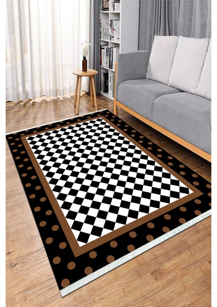 Dijital Baskılı Yıkanabilir Kaymaz Taban Salon Halısı Mutfak Halısı ve Koridor Halısı NH-HS-526