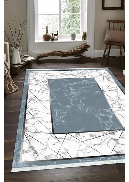 Dijital Baskılı Kaymaz Taban Yıkanabilir Modern Salon Halısı Mutfak Halısı ve Yolluk NH-SD-643