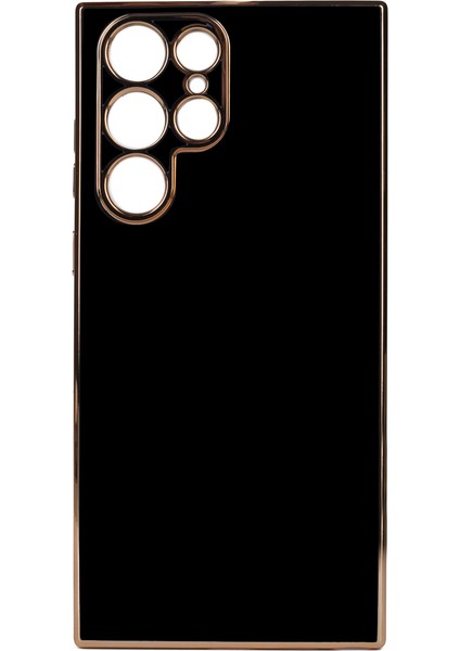 Samsung Galaxy S22 Ultra Parlak Kenarlı Bark Silikon Kılıf