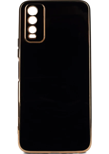 Vivo Y11S Parlak Kenarlı Bark Silikon Kılıf