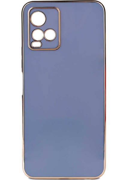 Vivo Y33S Parlak Kenarlı Bark Silikon Kılıf