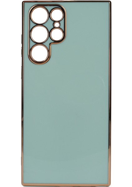 Samsung Galaxy S22 Ultra Parlak Kenarlı Bark Silikon Kılıf