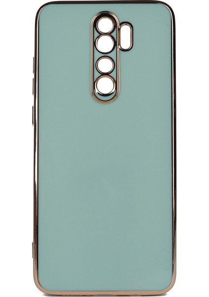 Xiaomi Redmi Note 8 Pro Parlak Kenarlı Bark Silikon Kılıf Kırılmaz Ekran Koruyucu